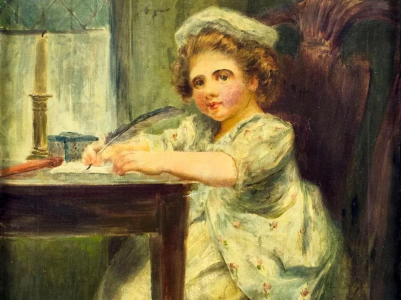 1869-Malcolm Fraser - Ragazza che scrive una lettera
